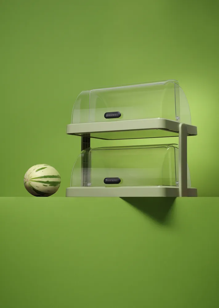 Vis Roll top cooling display Duo UNIQ, HENDI, designed by Robert Bronwasser, Double, Green, 480x355x(H)480mm, Rectangular, bilde 4