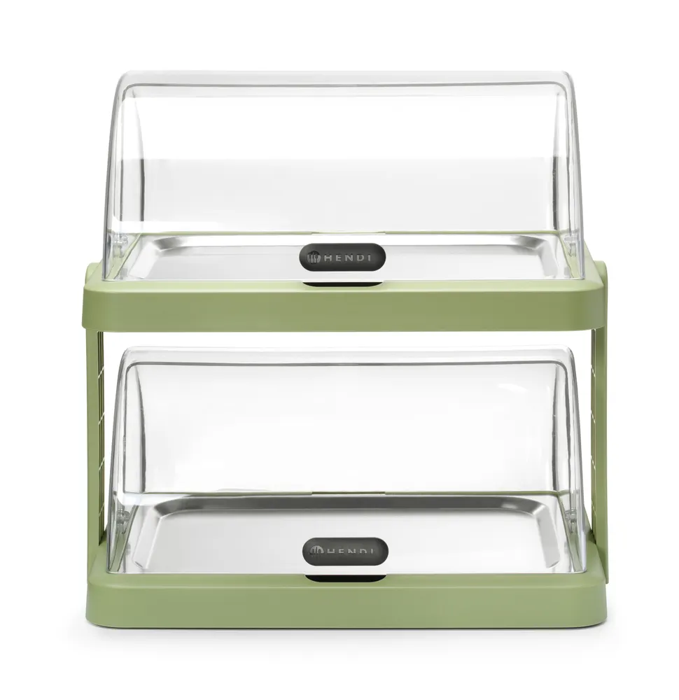 Vis Roll top cooling display Duo UNIQ, HENDI, designed by Robert Bronwasser, Double, Green, 480x355x(H)480mm, Rectangular, bilde 2
