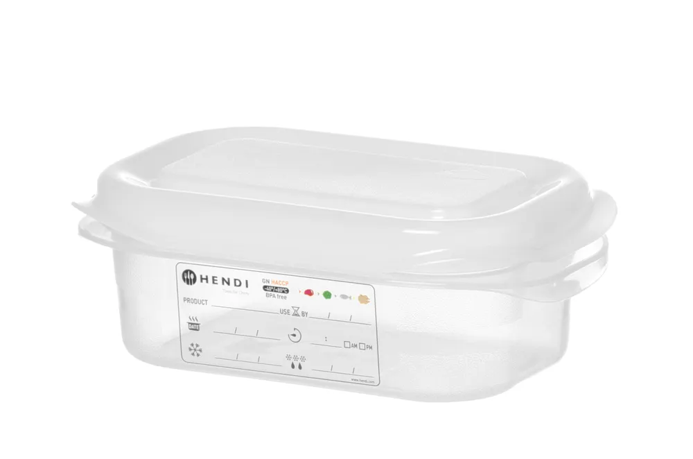 Vis GN 1/9 container, polypropylene, HENDI, GN 1/9, 1L, Transparent, 176x108x(H)100mm, Rectangular, bilde 3