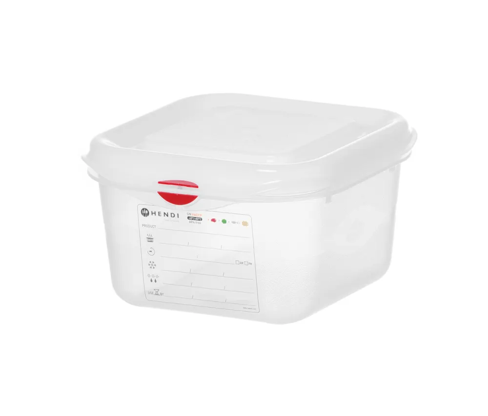 Vis GN 1/6 container, polypropylene, HENDI, GN 1/6, 1,1L, Transparent, 176x162x(H)65mm, Rectangular, bilde 3