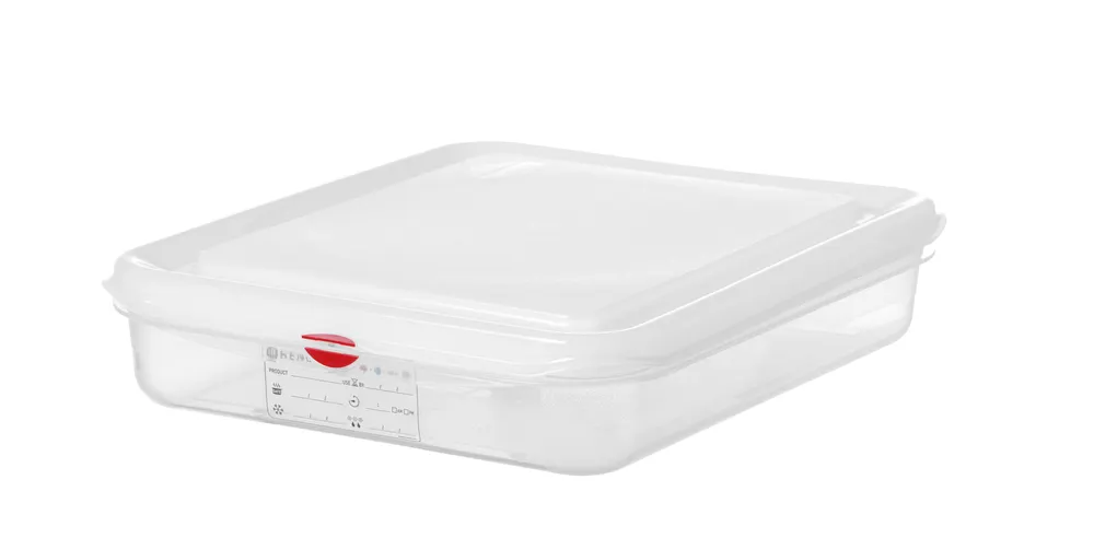 GN 1/2 container, polypropylene, HENDI, GN 1/2, 4L, Transparent, 325x265x(H)65mm, Rectangular