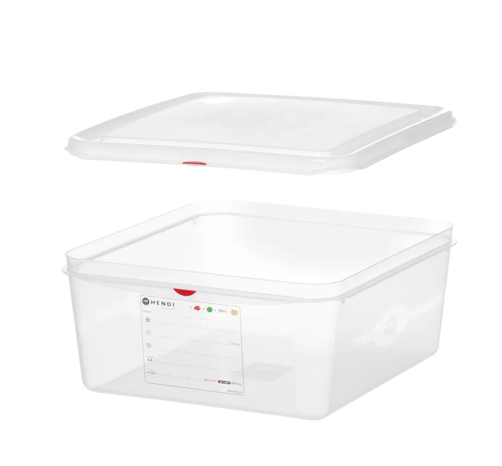 Vis GN 2/3 container, polypropylene, HENDI, GN 2/3, 13,5L, Transparent, 354x325x(H)150mm, Rectangular, bilde 2
