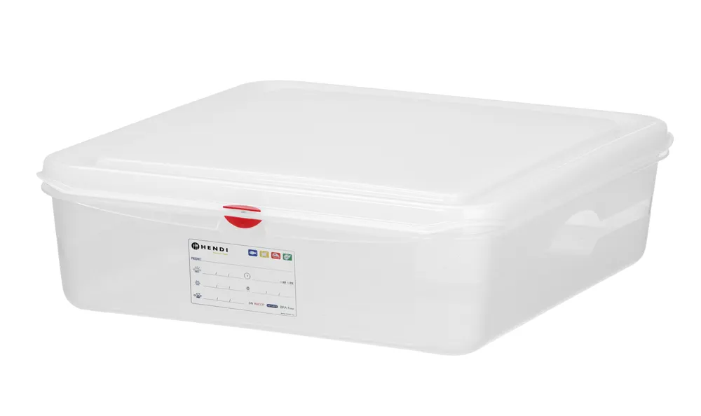 Vis GN 1/1 container, polypropylene, HENDI, GN 1/1, 8L, Transparent, 530x325x(H)65mm, Rectangular, bilde 3