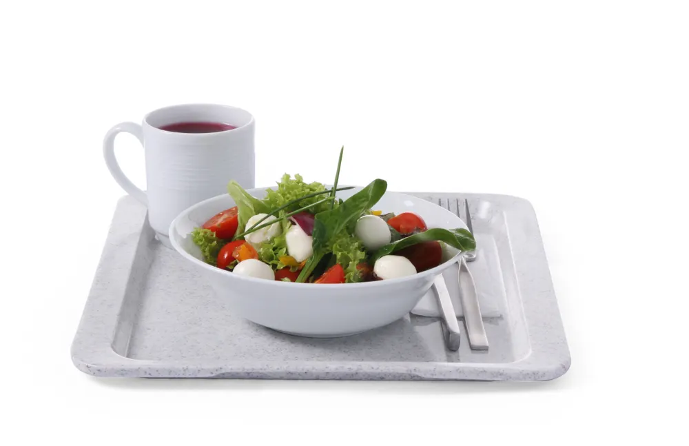 Vis Polyester tray for self-service restaurants, AmerBox, GN 1/2, Granite, 325x265mm, Rectangular, bilde 3