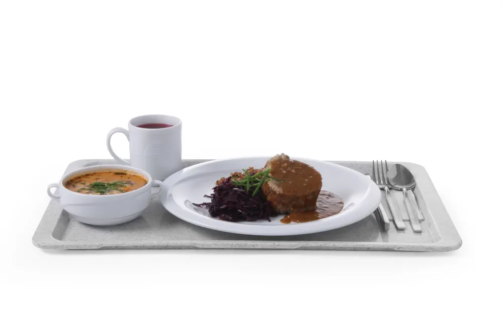 Vis Polyester tray for self-service restaurants, AmerBox, GN 1/1, Granite, 530x325mm, Rectangular, bilde 2