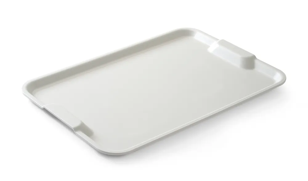 Vis Polypropylene tray, Euronorm, with profile handles, HENDI, Light grey, 530x370x(H)28mm, bilde 3