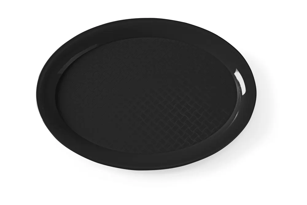 Polypropylene fast food tray, oval, HENDI, Black, 265x195x(H)15mm