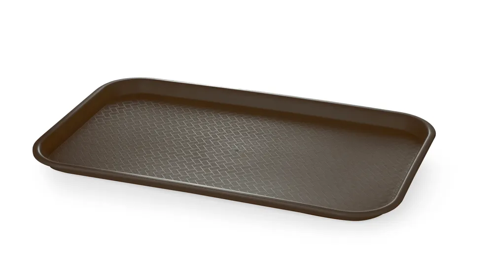 Vis Polypropylene fast food tray GN 1/1, AmerBox, GN 1/1, Brown, 530x325x(H)20mm, Rectangular, bilde 2