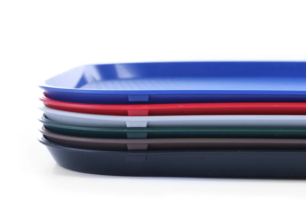 Vis Polypropylene fast food tray, large, AmerBox, Green, 350x450x(H)20mm, bilde 3
