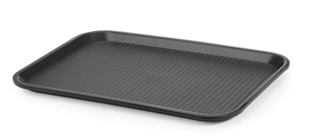 Polypropylene fast food tray, medium, AmerBox, Black, 305x415x(H)20mm