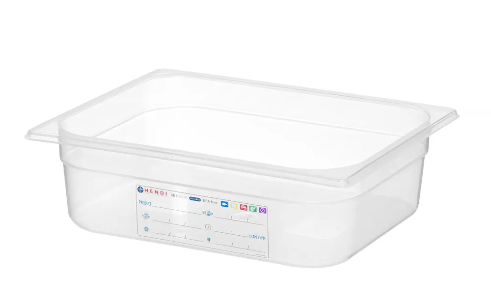 Vis Container GN 1/2 HACCP, HENDI, GN 1/2, 6,5L, Transparent, 325x265x(H)100mm, bilde 2