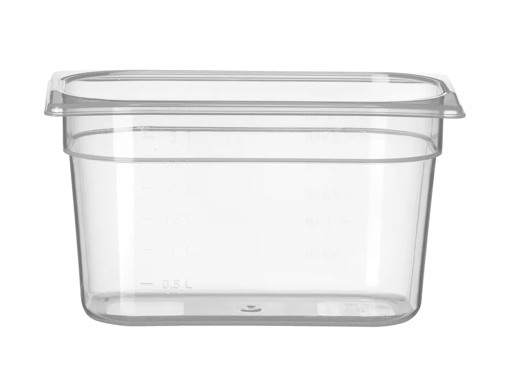 Container GN 1/4 polypropylene, HENDI, Profi Line, GN 1/4, 3,5L, Transparent, 265x162x(H)150mm