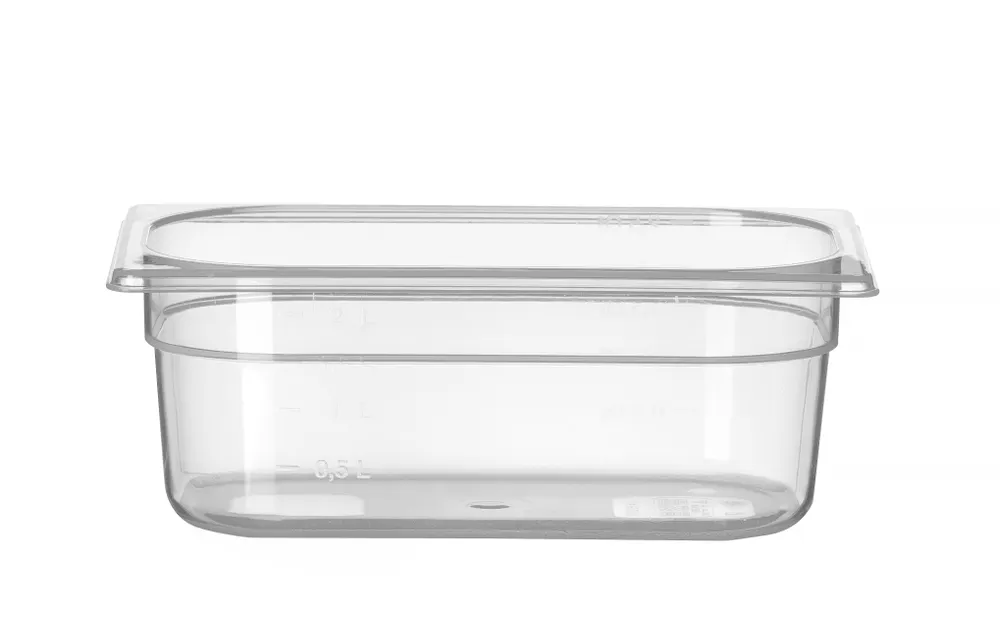 Container GN 1/4 polypropylene, HENDI, Profi Line, GN 1/4, 2L, Transparent, 265x162x(H)100mm