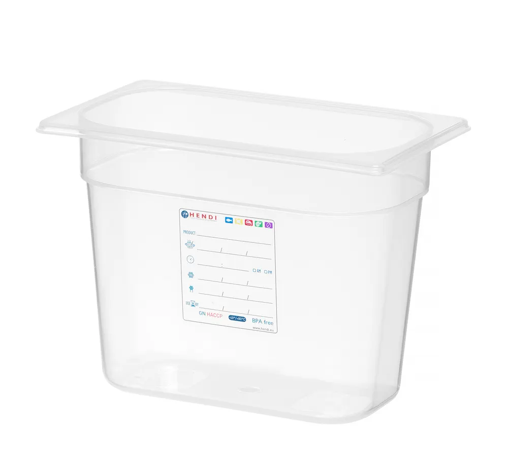 Vis Container GN 1/4 HACCP, HENDI, GN 1/4, 2,8L, Transparent, 265x162x(H)100mm, bilde 2