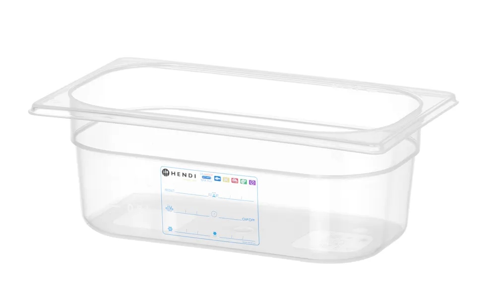 Container GN 1/4 HACCP, HENDI, GN 1/4, 2,8L, Transparent, 265x162x(H)100mm