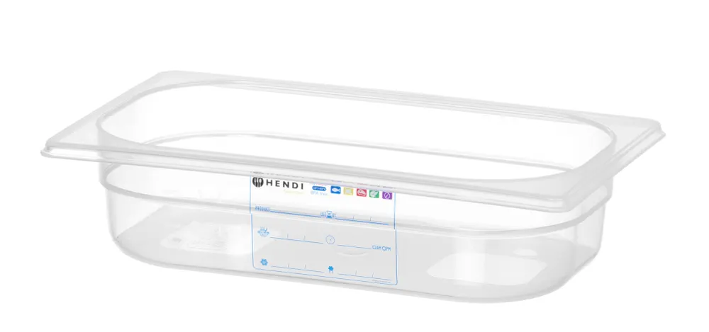 Container GN 1/4 HACCP, HENDI, GN 1/4, 1,8L, Transparent, 265x162x(H)65mm