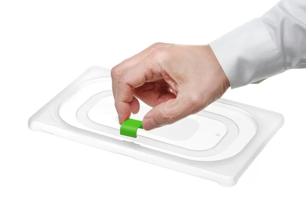 Vis Lid clips for HACCP storage containers, HENDI, Green, 12 pcs, bilde 3