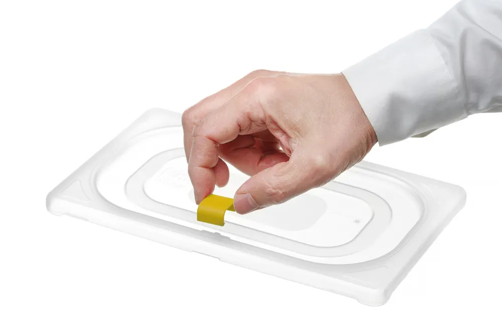 Vis Lid clips for HACCP storage containers, HENDI, Yellow, 12 pcs, bilde 2