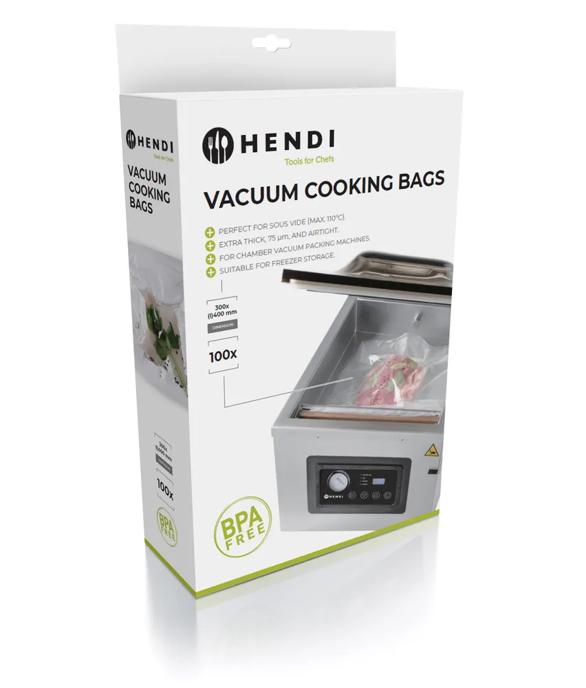 Sous-vide cooking bags for vacuum packing machines, HENDI, 100 pcs., 400x300mm