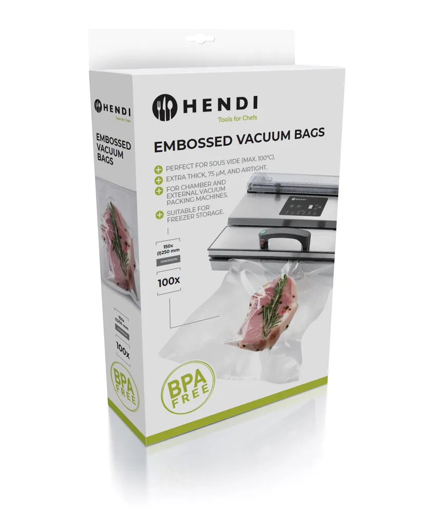 Vis Embossed vacuum bags, HENDI, 100 pcs., 300x400mm, bilde 2