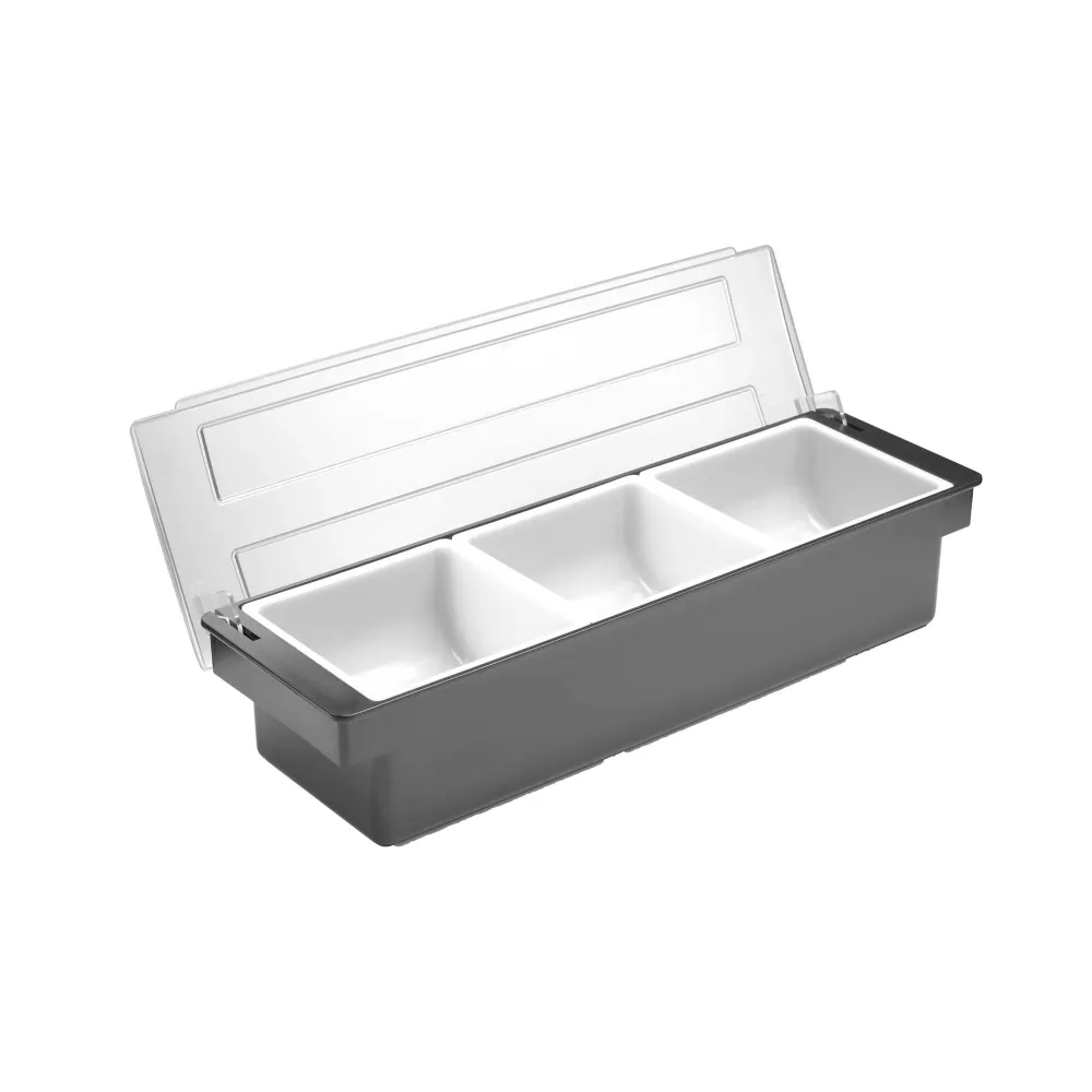 Vis Condiment holder - 3 containers, BarUp, Black, 480x150x(H)100mm, bilde 5