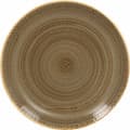 TWIRL flat tallerken 24cm alga - mørke brun