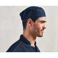 P653 Chefs Skull Cap Sort/Hvit