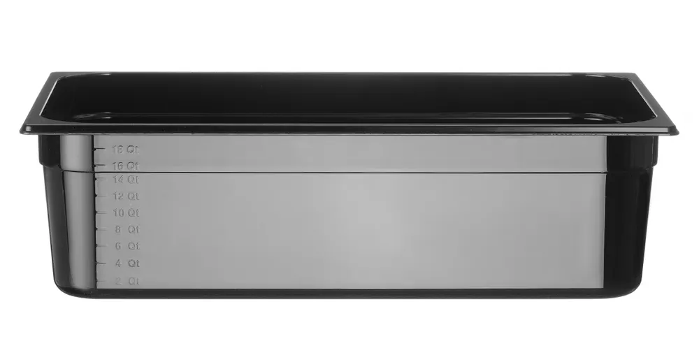 Container GN 1/1 black polycarbonate, HENDI, Profi Line, GN 1/1, 21L, Black, 530x325x(H)150mm